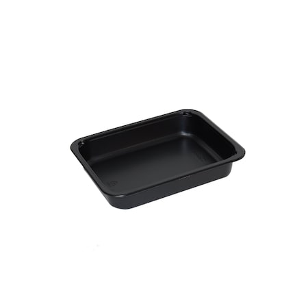 Sabert Medium Rectangle Tray Black 32 oz 8.5" x 6.5" x 1.5" 36581FMG390