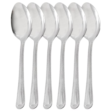 Gibson Home Tustin 6 Piece Stainless Steel Dinner Spoon Flatware Set in Silver 73976.06