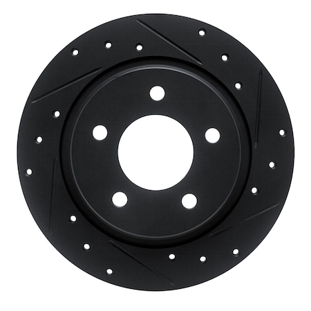 Dynamic Friction Co DFC Brake Rotor - Drilled and Slotted - Black 633-80040R
