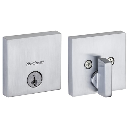 Kwikset Residential Deadbolts Single Cylinder Reversible Satin Chrome 258SQT-26DS.STRKP