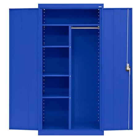Sandusky Shelf Cabinet, 72 in H, 36 in W, 24 in D, Recessed, Three-Point Locking, 4 Shelves EACR362472-06