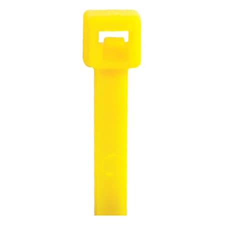 Partners Brand Cable Tie, 4 in L, Yellow, Nylon, 18 lb Strength, 1000 PK CT422C