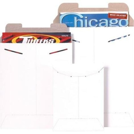 Box Packaging Stayflats Tab Lock Mailers, 5-1/8W x 5-1/8L, White, 200/Pack RM8W