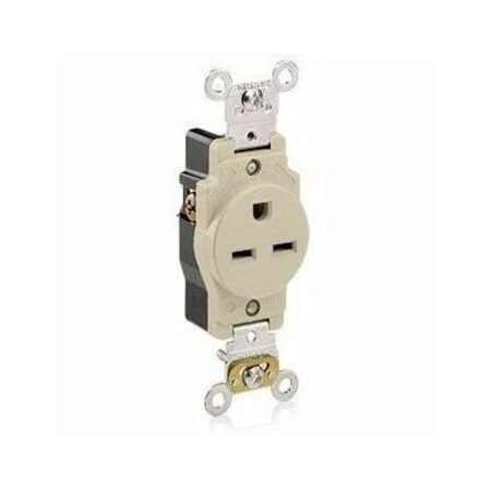 Leviton PlugsandRcptcls, 15A, 250VAC, Ivory, Nylon 5661-I