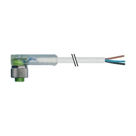 Murrelektronik Cordset, Right Angle, M12, Gray, 22 AWG, 4A 7000-12381-2130500