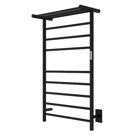 Anzzi Eve 8-Bar Stainless Steel Wall Mounted Towel Warmer in Matte Black TW-AZ012MBK