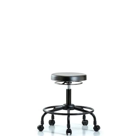 Blue Ridge Ergonomics Desk Stool, Poly, RT, Casters BR-PDHSO-RT-RC