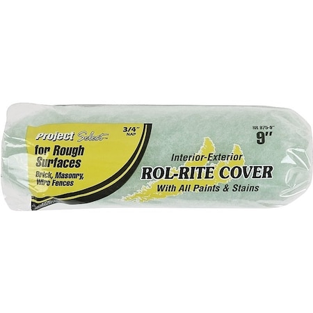 Linzer Paint Roller Cover, 34 in Thick Nap, 9 in L, Fabric Cover RR 975