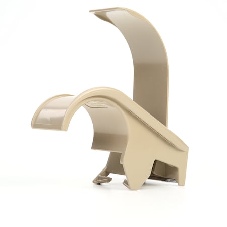 Scotch Handheld Tape Dispenser, 2 in Max. Tape Width, 3 in Tape Core Dia., Ribbed, Plastic, Gray H122