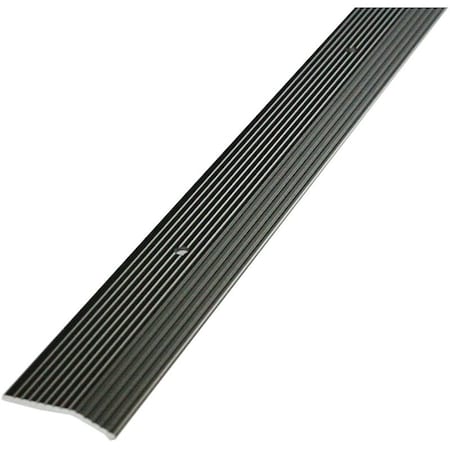 M-D Building Products Carpet Trim, 36 in L, 138 in W, Fluted Surface, Aluminum, Pewter 43854