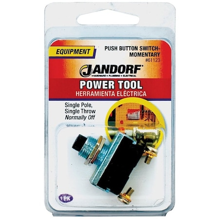 Jandorf Switch, 16/10 A, 125/250 V, SPST, Screw Terminal, Black 61123