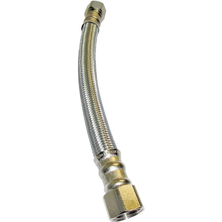 Westlake Pipe & Fittings 101342 Braided Water Heater Connector, 34 in, FPT, Stainless Steel, 18 in L PP888-3LF