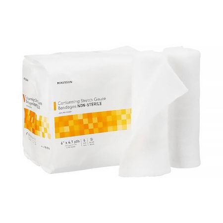 Mckesson NonSterile Conforming Bandage, 6 Inch x 4-1/10 Yard, 6PK 16-014