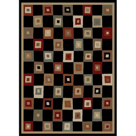 Homeric 7 ft. 10 in. x 10 ft. 10 in. Soho Village Square Black HO625328