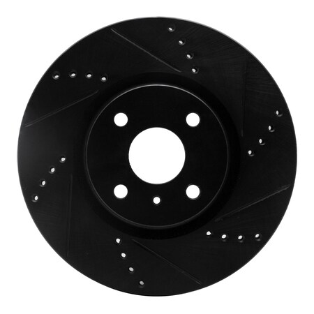Dynamic Friction Co DFC Brake Rotor - Drilled and Slotted - Black 633-80073R