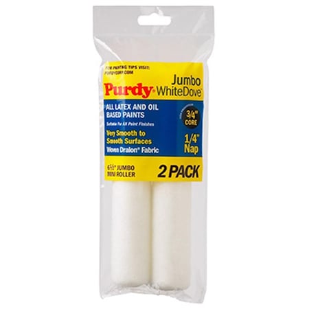 Purdy 140626010 6.5 x 0.25 in. White Dove Jumbo Mini Roller Cover, 2PK 178430