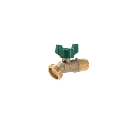 Proline Series Brass 1/2-in MIP x 1/2-in SWT 1/4 Turn No Kink Hose Bibb - Lead-Free 102-353NL