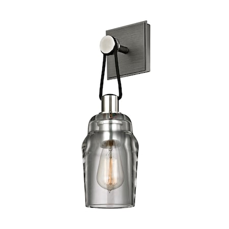 Troy Lighting Citizen 1 Light Wall Sconce 4.75 In. Graphite And Polished Nickel B5991-GRA/PN