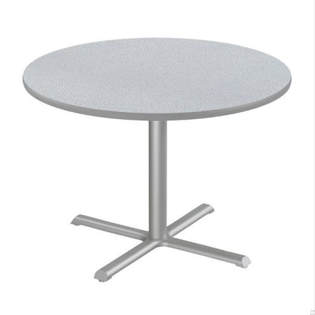 Correll Round Cafe Table, 48 in W, 48 in L, 29 in H, Particleboard Top, Gray Granite SXT48R-15-98-13