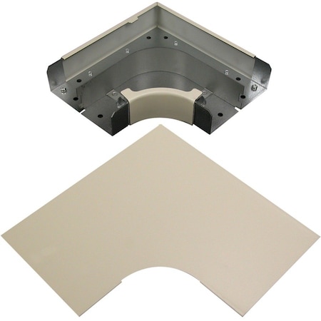 Wiremold Radiused Flat Elbow Fitting, Ivory, Steel V4011FO