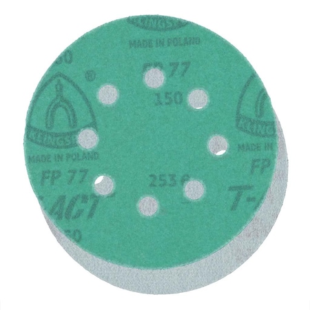 Klingspor 5" 8-Hole Hook and Loop Sanding Disc 220 Grit, 100PK 077FPK220W-12700A