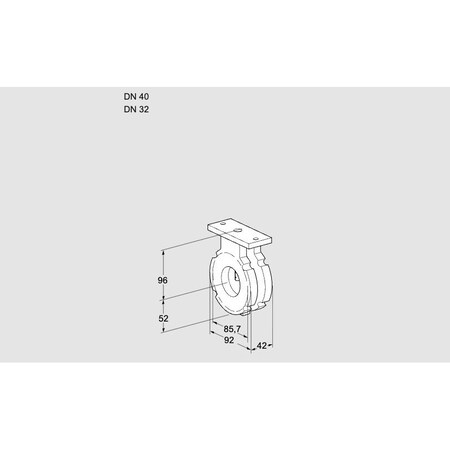 Honeywell Kromschroder VLV, BFLY, 1 1/2 1 1/4 ANSI GAS BVG40/32W0 KS88300146
