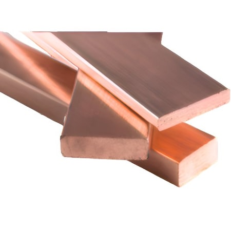 Southern Copper C10100 Oxygen Free Copper Rectangle Bar 0.625 in Thickness 1.5 in Width 12 in Length C10100REC625-1500-12