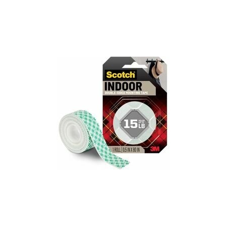 Scotch Permanent High-Density Foam Mounting Tape, Holds Up to 15 lbs, 1 x 125, White 314SMED