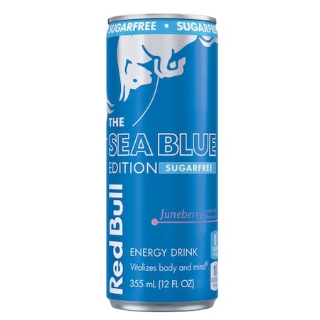 Red Bull Sugar Free Sea Blue Edition 12O Red Bull Sea Blue Edition Sugar Free Juneberry Energy Drink 12 oz RB245893