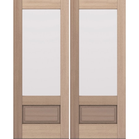 Doornmore G7501, 66.5" x 82" ( 2x32" Door) Left Hand, Mahogany 3/4 Lite Exterior Door G7501-SW-3280_2_LI