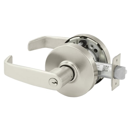 Sargent Grade 1 Storeroom/Closet Cylindrical Lock, L Lever, L Rose, Conventional Cylinder, Satin Nickel Fin 10XG04 LL 15