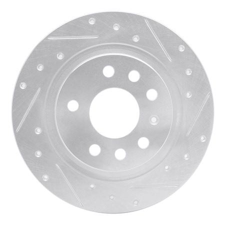 Dynamic Friction Co DFC Brake Rotor - Drilled and Slotted - Silver 631-65017R