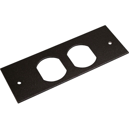 Wiremold Duplex Faceplate Fitting, Gray, Steel OFR47-D