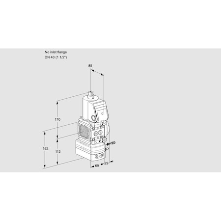 Honeywell Kromschroder Gas Pressure Regulator Valve - 24V DC, DN15, IP65, Solenoid, VAG2/40R KS88030134
