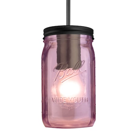 Besa Lighting Besa Milo 4 Pendant, Purple, Black Finish, 1x 40W MAX E26 Base 1JT-MILO4PL-BK