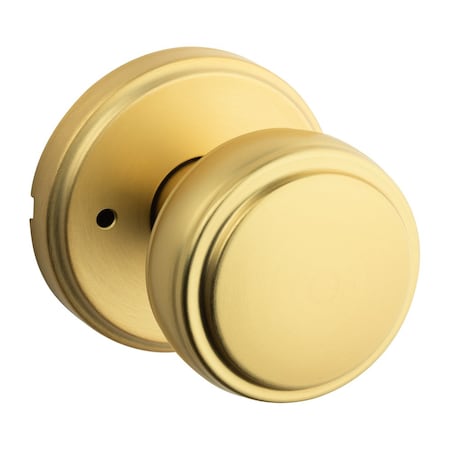 Kwikset Residential Door Knobs Privacy Reversible Satin Brass 730SOK-4