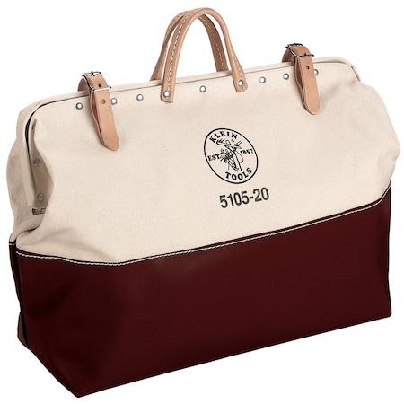 Klein Tools Tool Bag, Brown, Canvas, 0 Pockets 5105-20