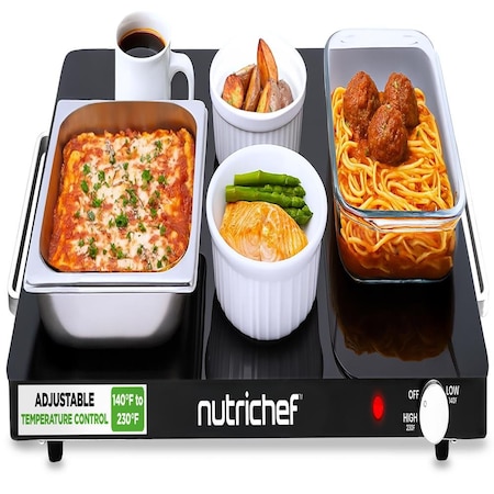 Nutrichef Electric Warming Tray, Black NCWTG5442BLACK