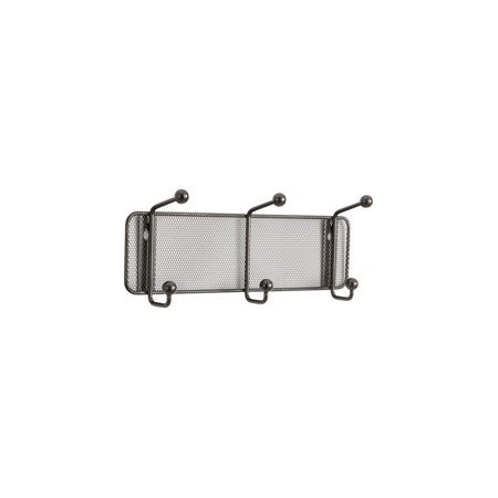 Safco Onyx Mesh Wall Racks, 3 Hook, Steel 6402BL