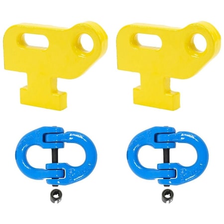 Mytee Products Container Chain Bridle Hook w/ 1/2in G100 Hammerlock Connector, 2PK CNT-G100-12-KIT
