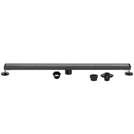 Kingston Brass 60-Inch Stainless Steel Linear Shower Drain with Reversible Tile Insert and Flat Grate BSFK6020