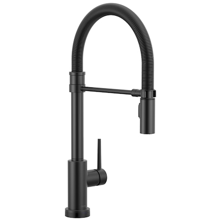 Delta Trinsic Touch2O Technology Kitchen Faucet With Touchless Technology In Matte Black 9659TL-BL-DST