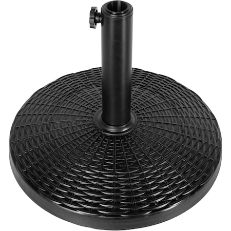 Simple Deluxe 17.72' 22 LBS Patio Umbrella Base Heavy Duty Market Umbrellas Round Stand for Outdoor, Poolside, De LGBRLABASERESINROUND10