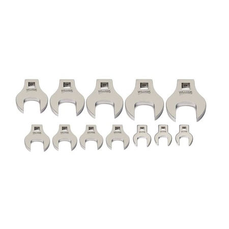 Williams 1/2" Drive, SAE 1-15/16" Crowfoot Socket Wrench, Open End Head, High Polished Chrome Finish 10826