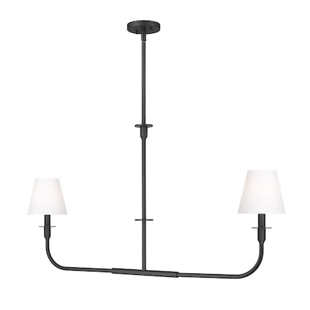 Z-Lite Tova Matte Black 2 Light Linear Chandelier 3049-42L-MB