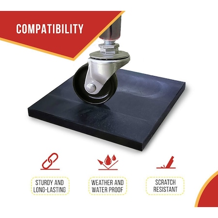 Mytee Products Mytee Medium Outrigger Pad 24in x 24in 1.5in Black for Crane, Wrecker, Tow Truck ORP-242415