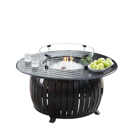 Oakland Living Oakland Living 44 in. Aluminum Outdoor Round Propane Fire Table, Antique Copper ITALY-FPT-AC