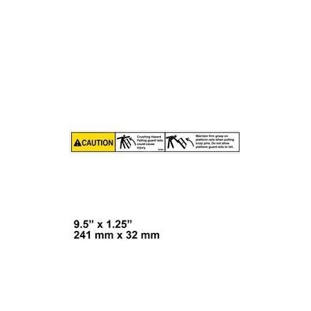 Genie REPLACEMENT DECAL, CAUTION 52494