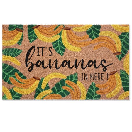 First Concept 18 in. W X 30 in. L Multi-Color Its Bananas In Here Coir Door Mat FC - 72445