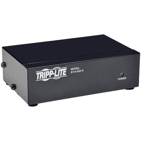 Tripp Lite VGA Video 2-Port Splitter, HD15, Black B114-002-R